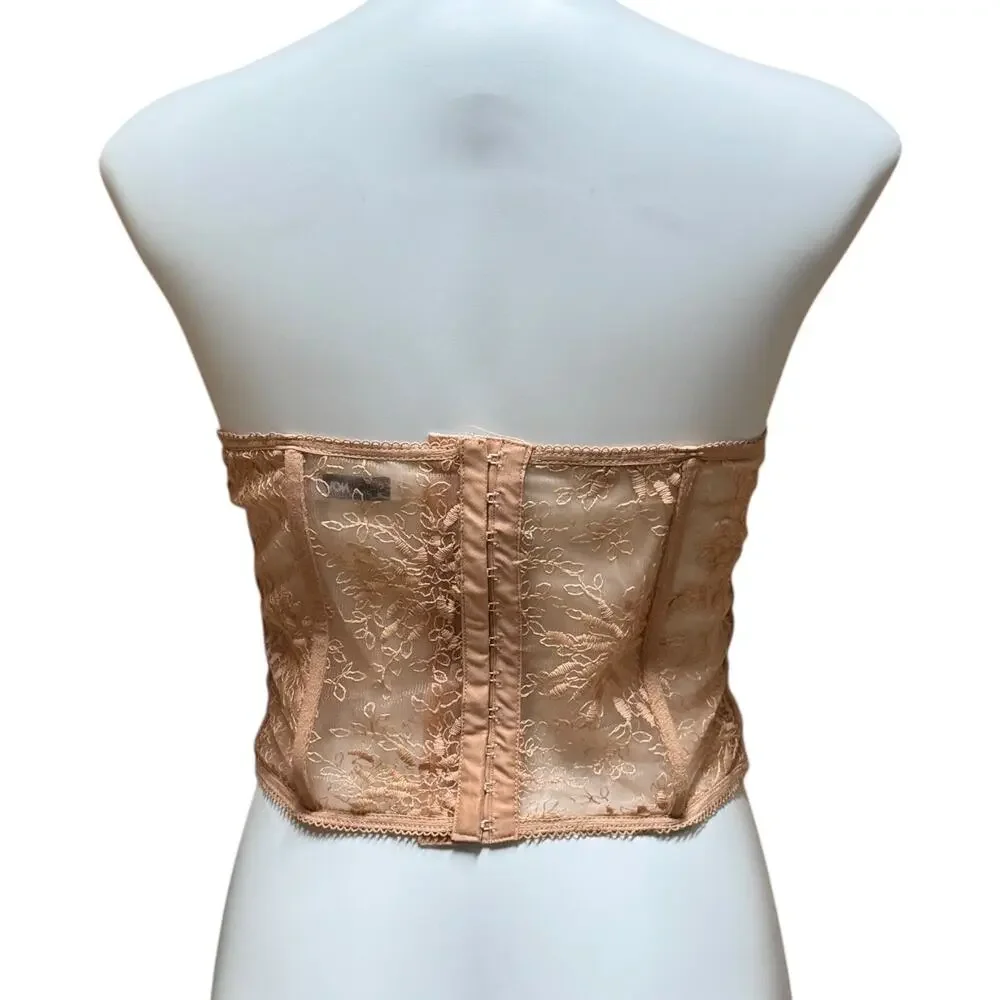 Fashion Nova Lace Corset Bustier Beige Large